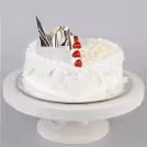 550 gms white forest heart shape cake