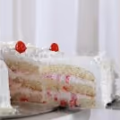 White forest heart shape cake