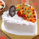 Heart Shape Vanilla Fruit cake 