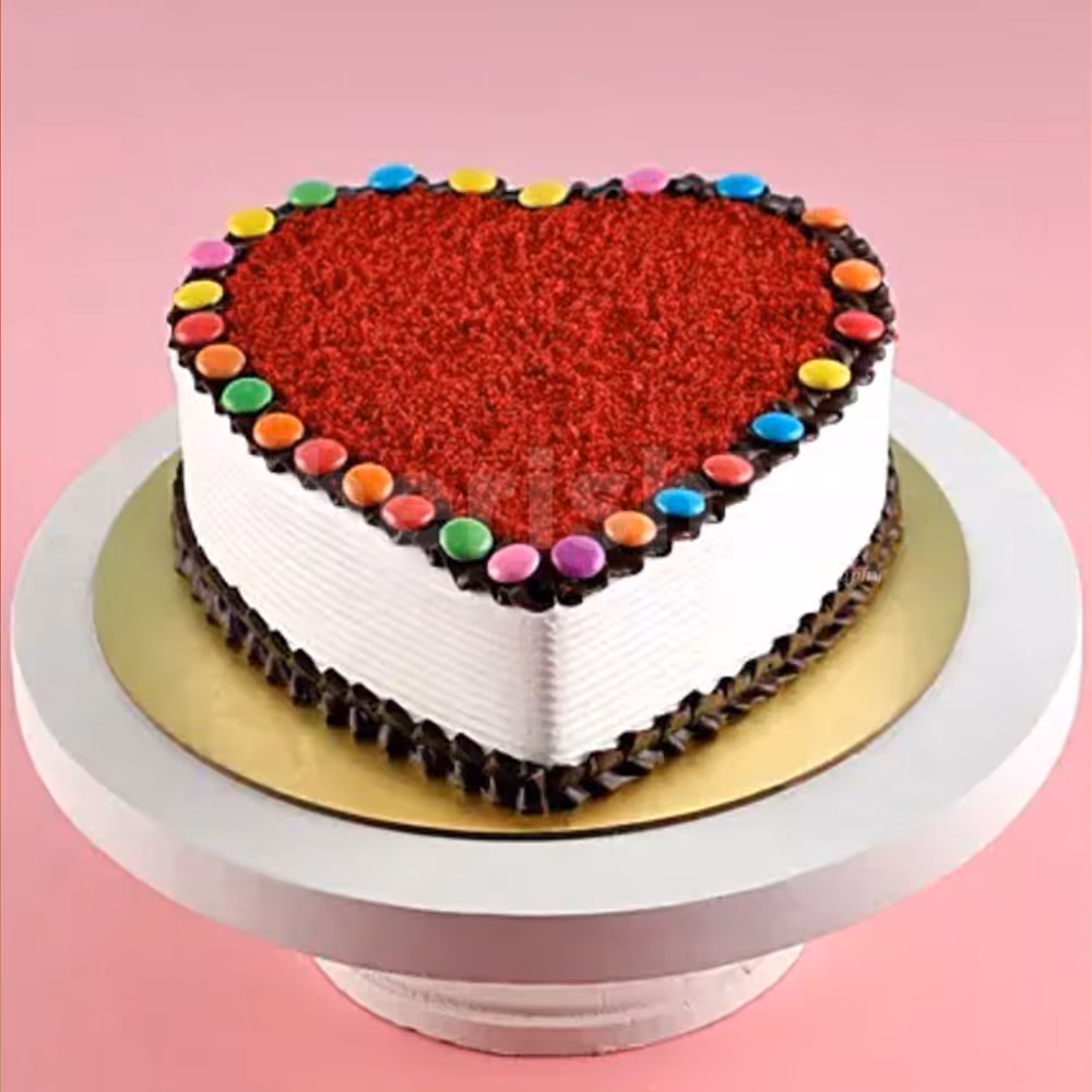 500 gms Red Velvet Gems cake delivery at home