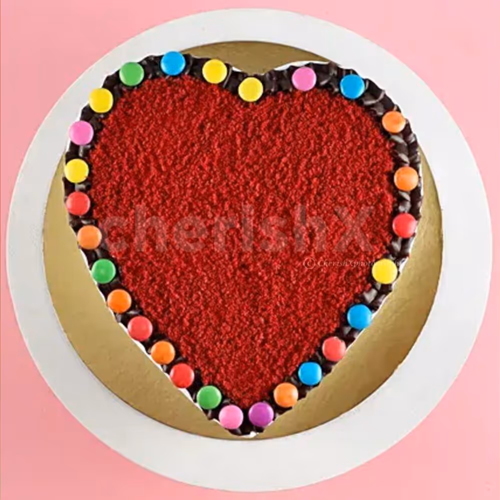 Red Velvet Gems cake delivery at home by cherishx