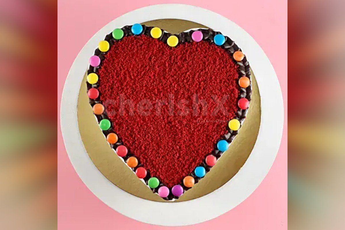 Red Velvet Gems cake delivery at home by cherishx