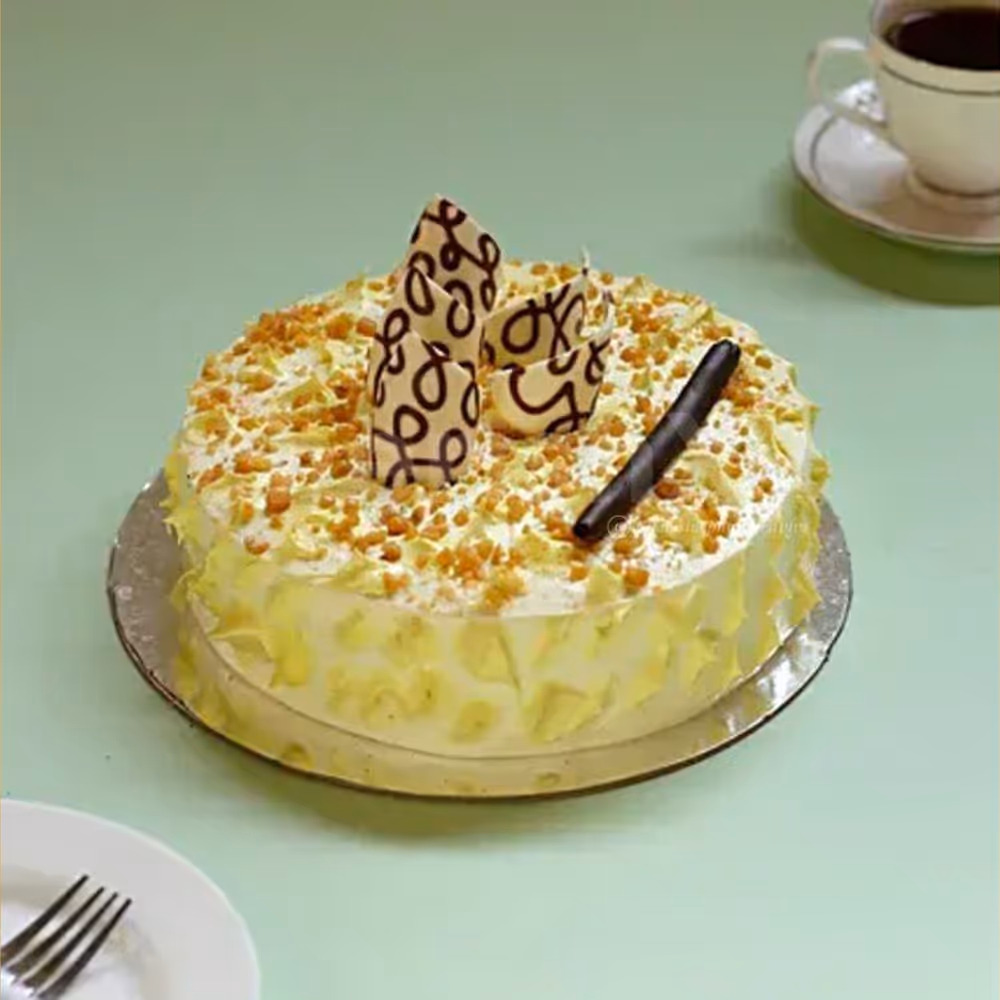 Crunchy butterscotch cake delivere to your home