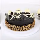 Chocolate truffle walnut cake