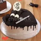 Heart shape chocolate cream cake