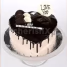 Heart shape chocolate cream cake delivery at home