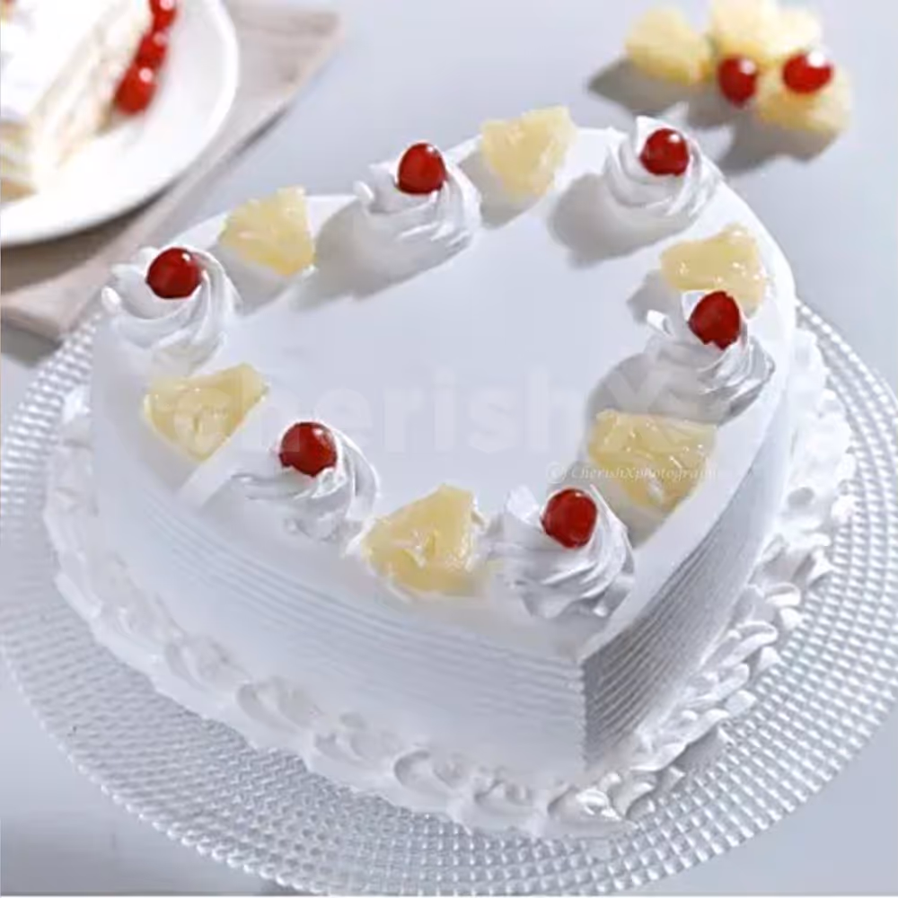 Heart Shape pineapple cake