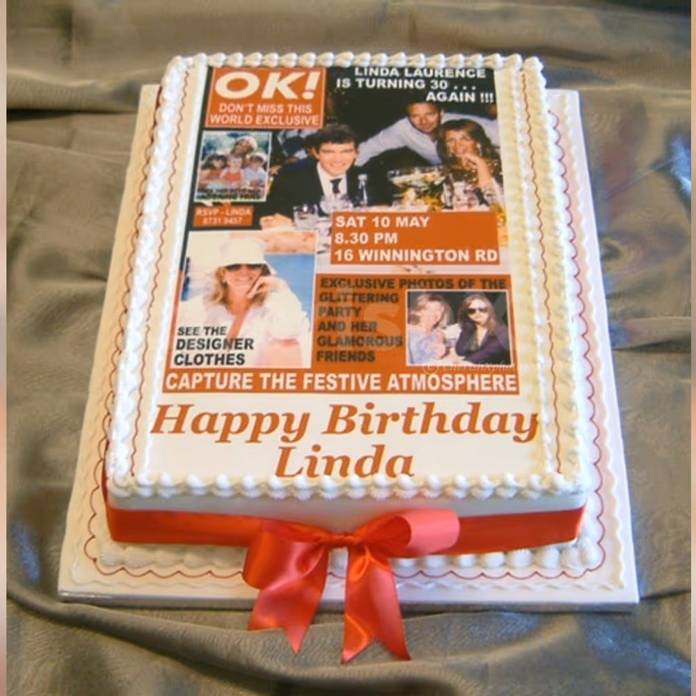 Customized photo cake