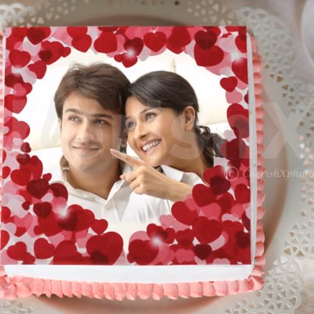 Anniversary photo cake