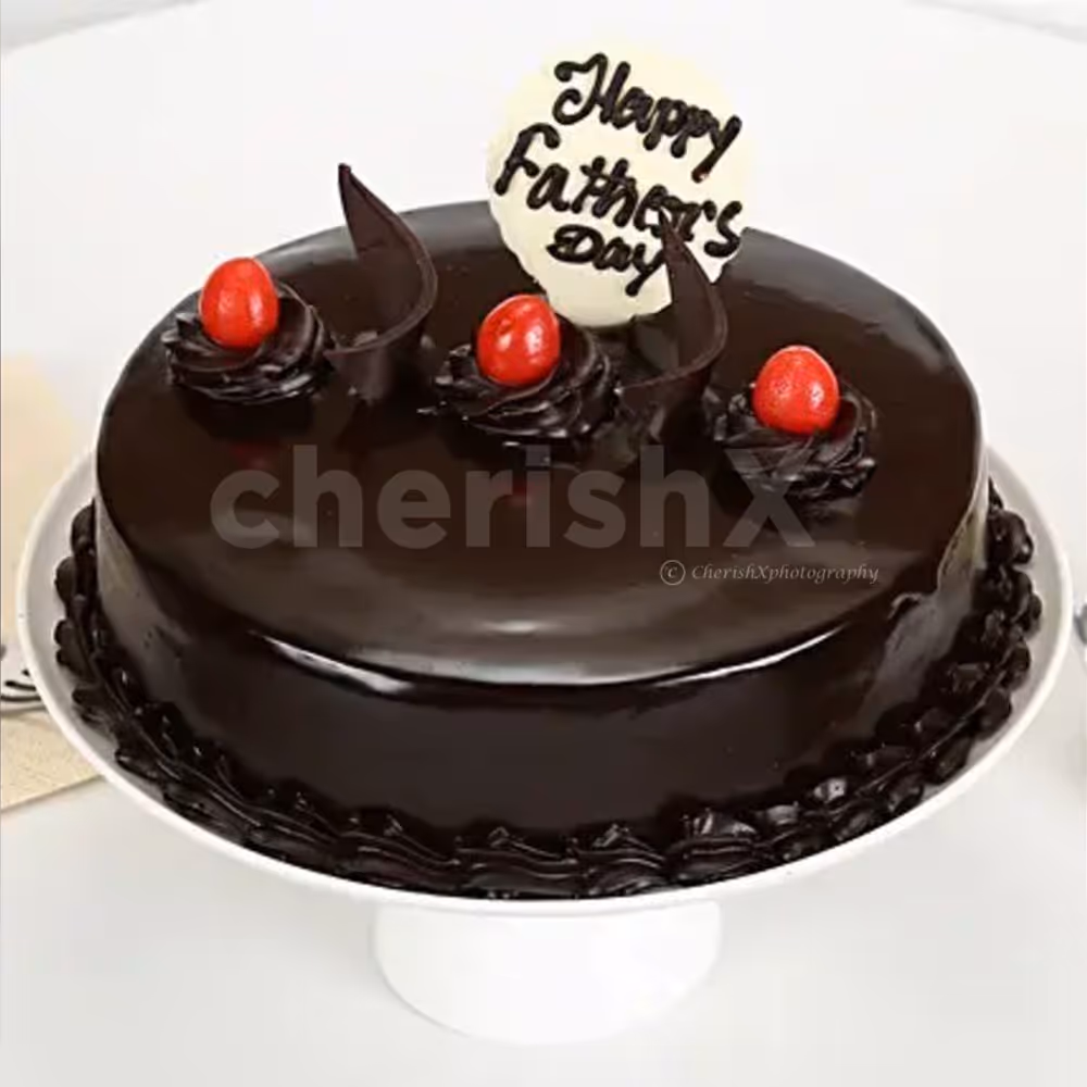 Fathers Day chocolate truffle cake home delivery by cherishx