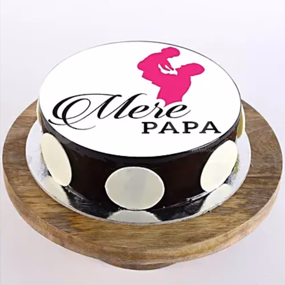 'Mere Papa' special designer photo cake for fathers day