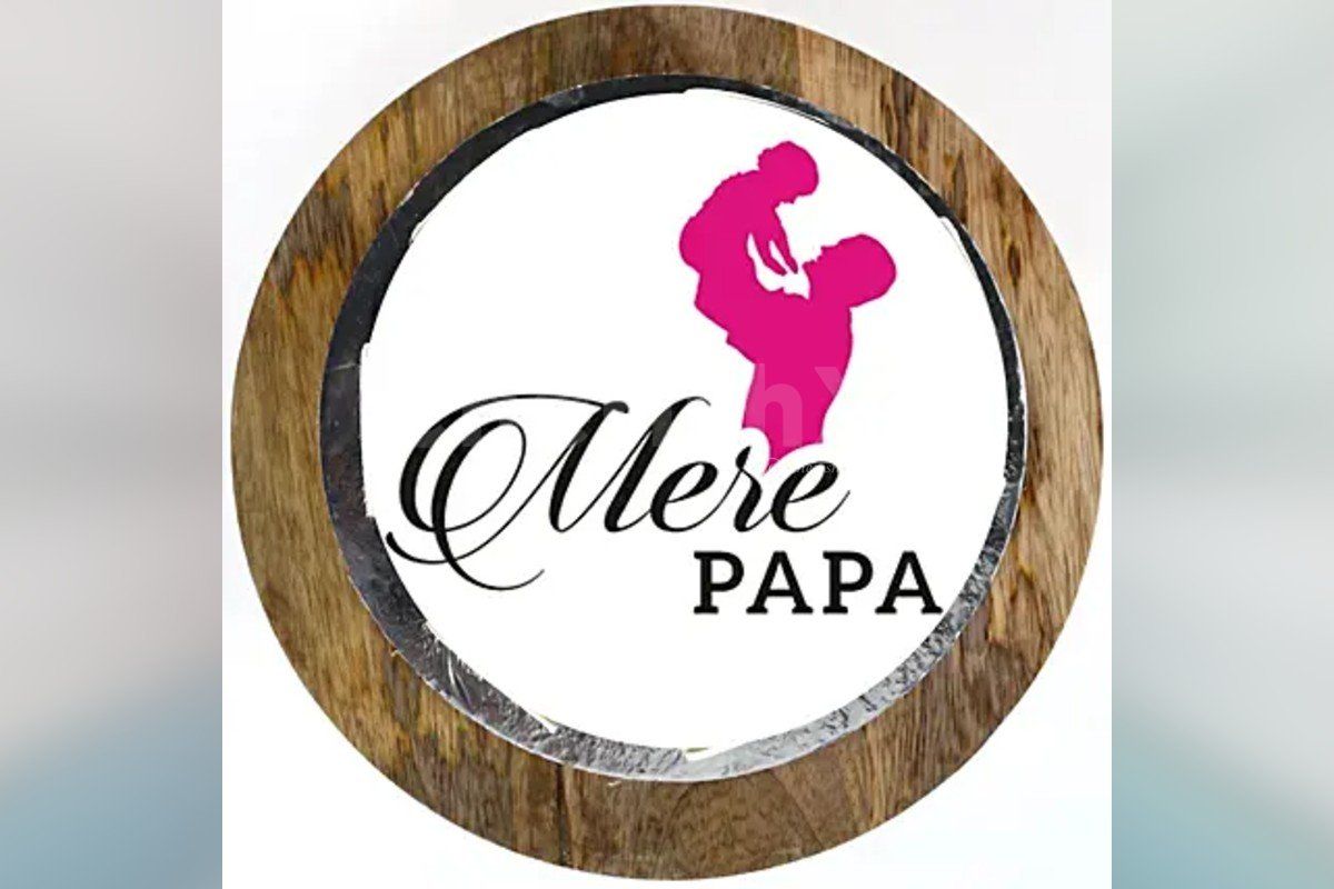 'Mere Papa' special designer photo cake for fathers day home delivery