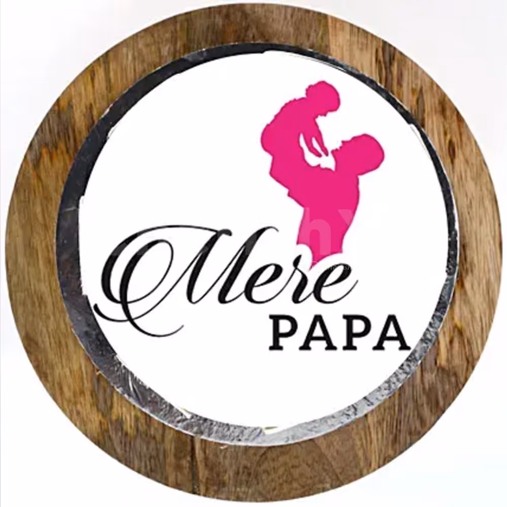 'Mere Papa' special designer photo cake for fathers day home delivery