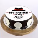'My father is my hero' special designer photo cake 