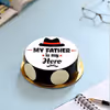'My father is my hero' special designer photo cake delivery at home for fathers day