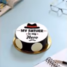 'My father is my hero' special designer photo cake delivery at home for fathers day