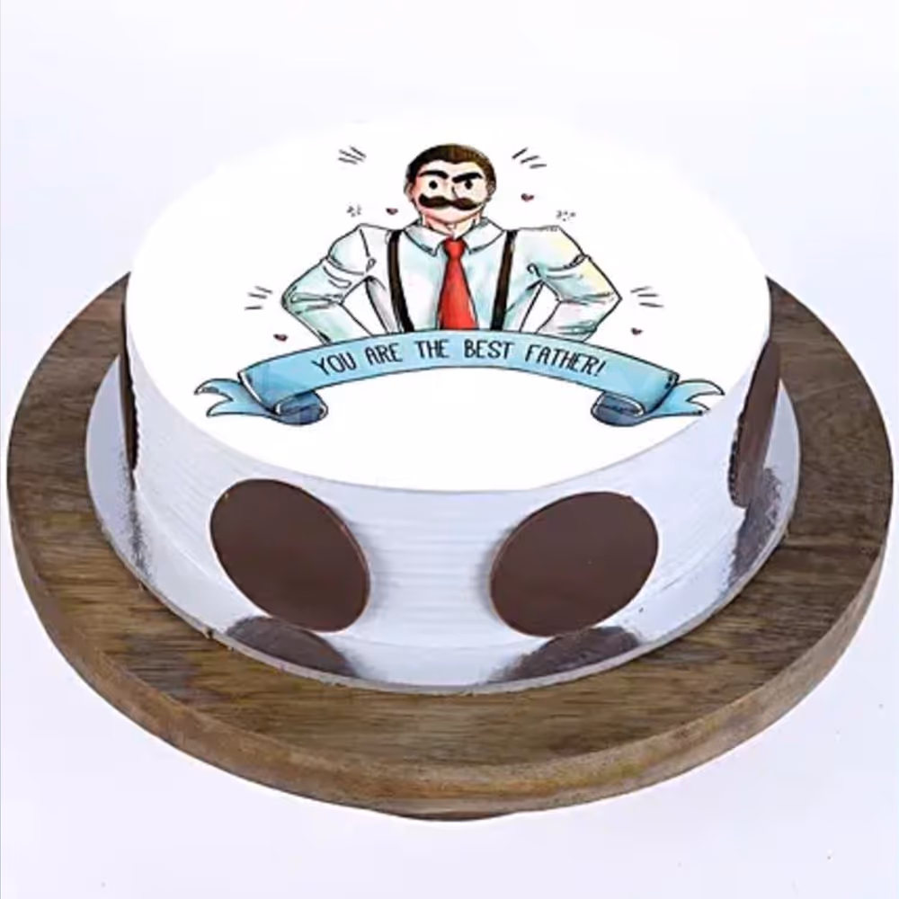 'You are the best father' special photo cake for fathers day