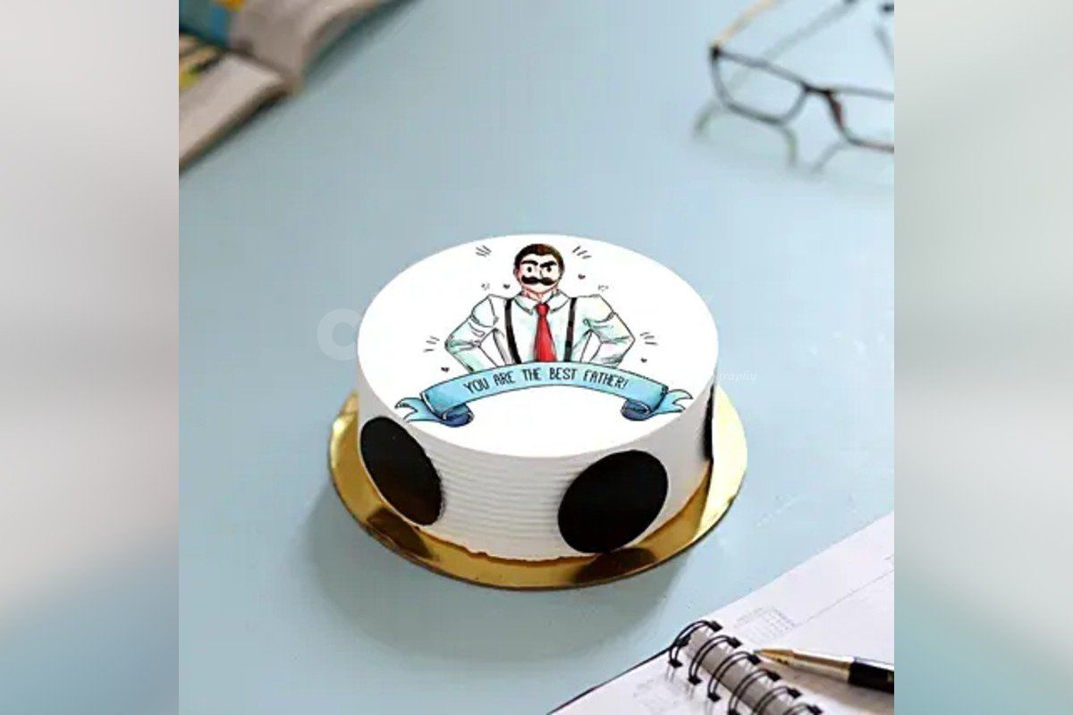 'You are the best father' special photo cake for fathers day delivery at home
