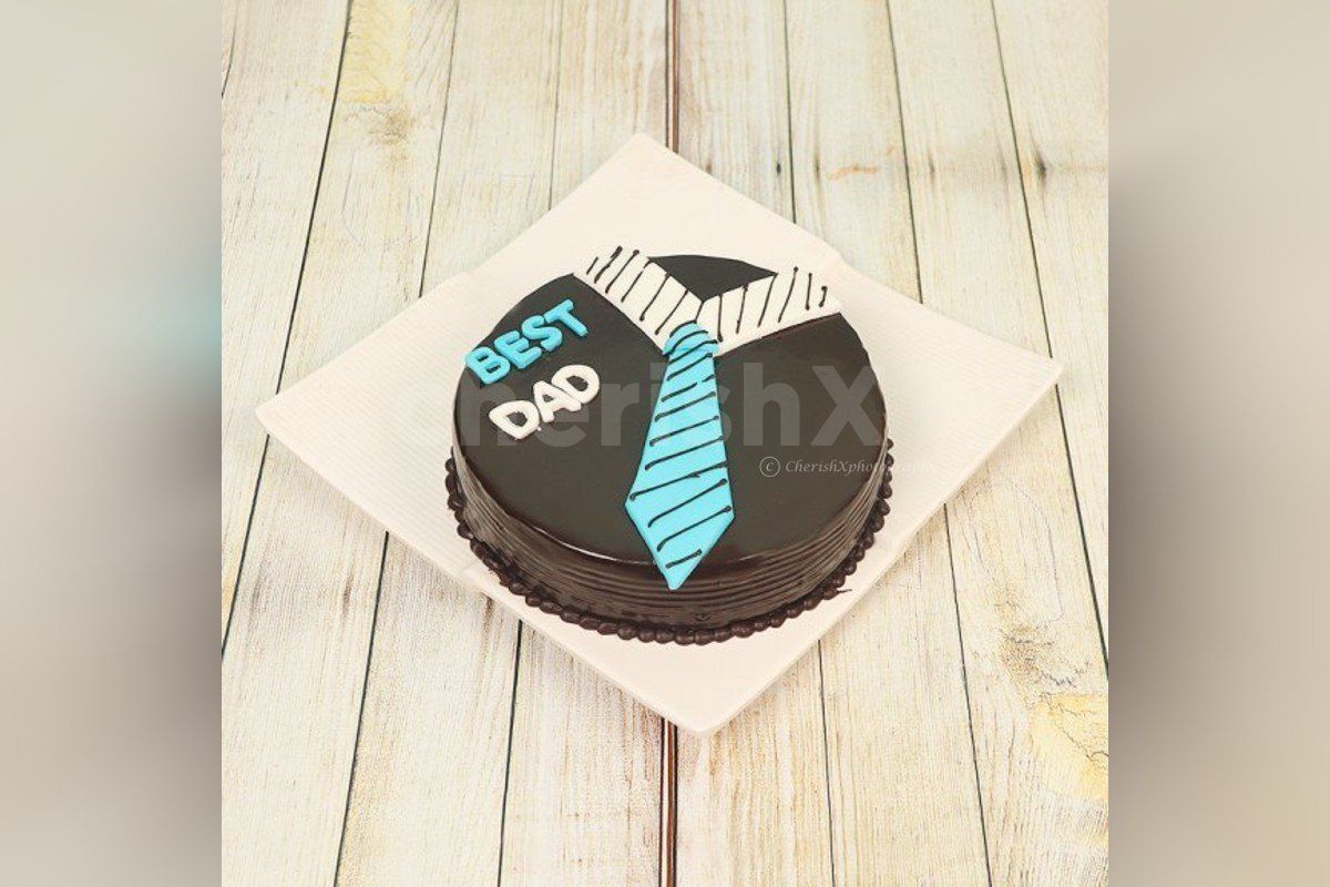 "Best Dad" chocolate truffle cake for this fathers day
