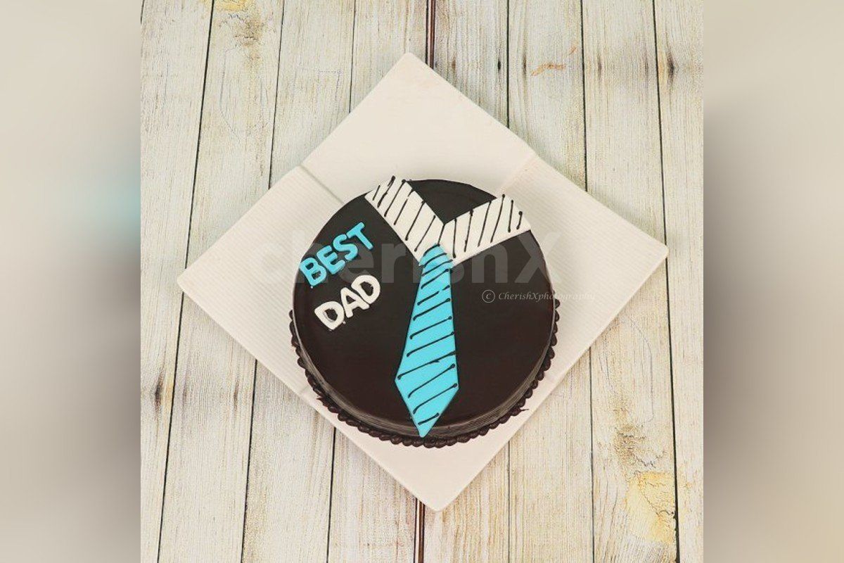 "Best Dad" chocolate truffle cake for this fathers day deliverya t home
