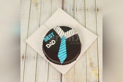 "Best Dad" chocolate truffle cake for this fathers day deliverya t home