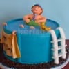 Fathers Day Pool designer fondant cake home delivery by cherishx