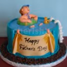 Fathers Day Pool designer fondant cake