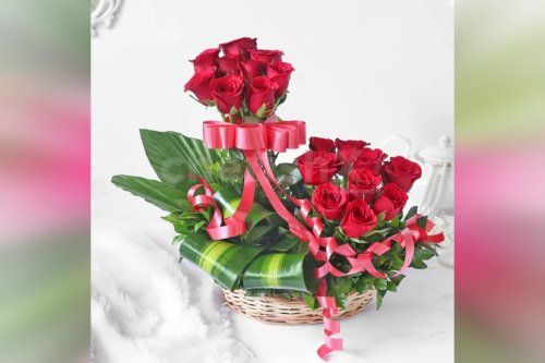 Beautiful 20 Red roses arrangement  by cherishx