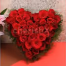 Stunning 40 Red Roses Heart Arrangement to express your deepest love.