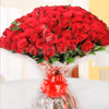 Grand 100 red roses bouquet