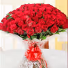 Grand 100 red roses bouquet