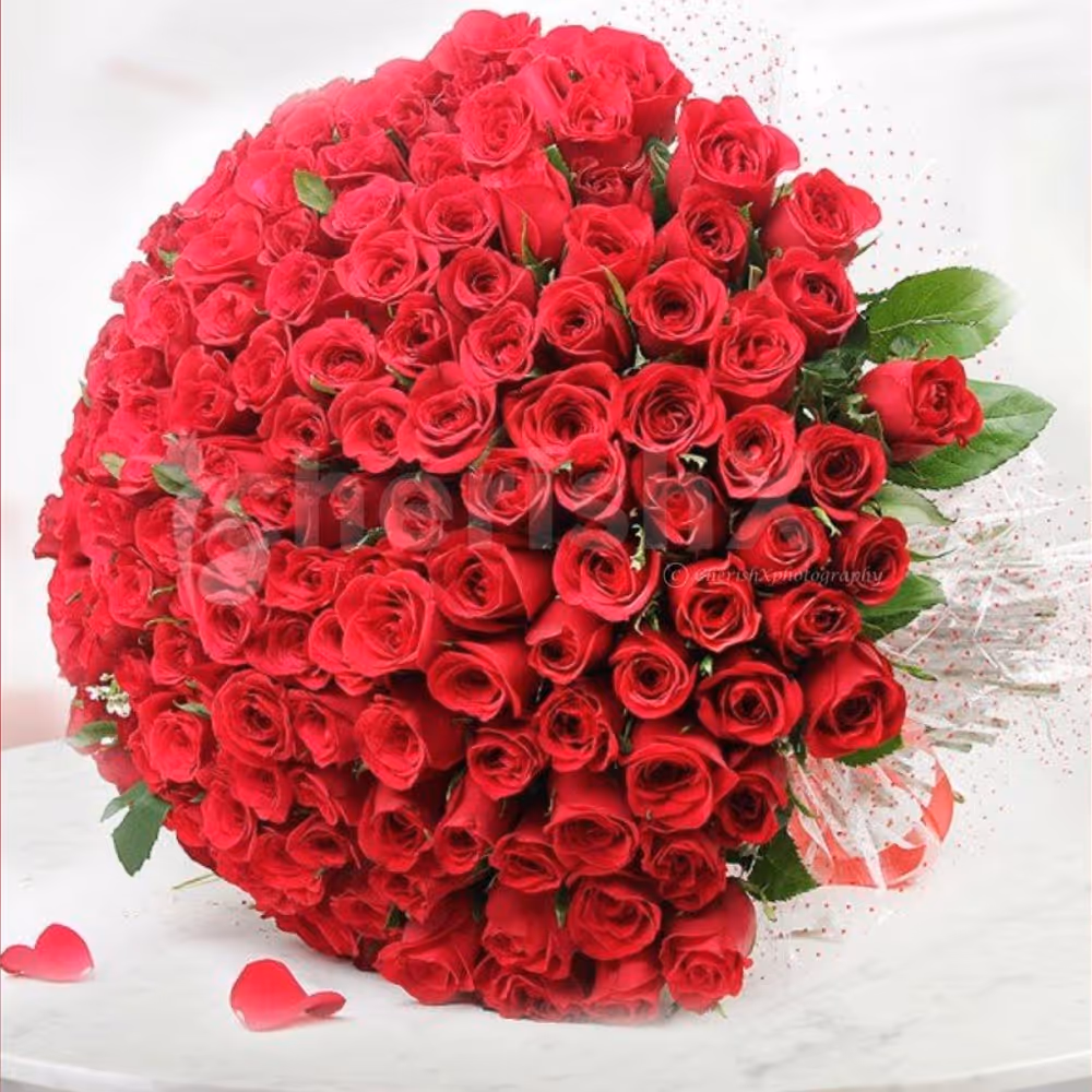 Grand 100 red roses bouquet online delivery