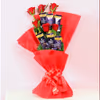 red rose and dairy milk bouquet