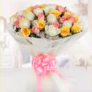 50 mixed roses blooming bouquet