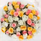 50 mixed roses blooming bouquet by cherishx