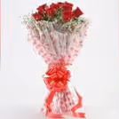 10 Red rose and chocolate truffle cake combo home delivery
