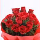 10 red roses with pineapple cake by cherishx