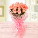 10 pink roses with pineapple cake home delivery