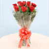 12 red rose bouquet with heart shape red velvet cake by cherishx