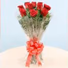 12 red rose bouquet with heart shape red velvet cake by cherishx