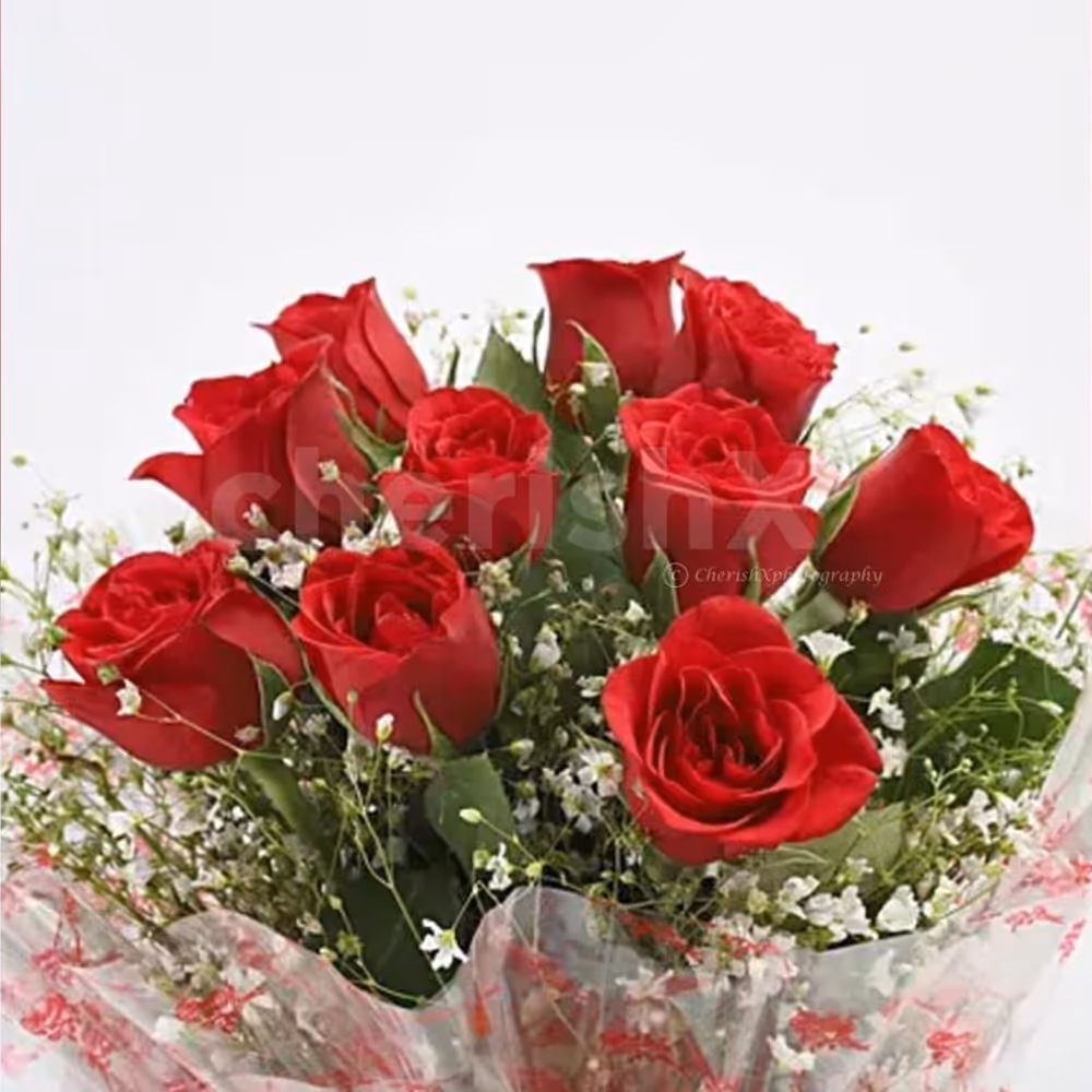 12 red rose bouquet with heart shape red velvet cake home delivery