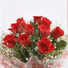 12 red rose bouquet with heart shape red velvet cake home delivery