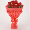 12 Red rose bouquet with 2 cake jars - red velvet and chocolate truffle flavors by cherishx