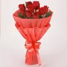 12 Red rose bouquet with 2 cake jars - red velvet and chocolate truffle flavors by cherishx