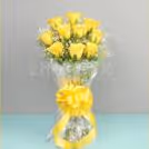 12 yellow roses and I Love You Dad Photo Cake delivery at home