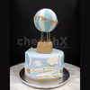 Hot air balloon theme designer cake online delivery
