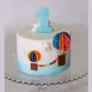 Hot air balloon theme designer cake