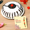 Choco vanilla cake with rakhi