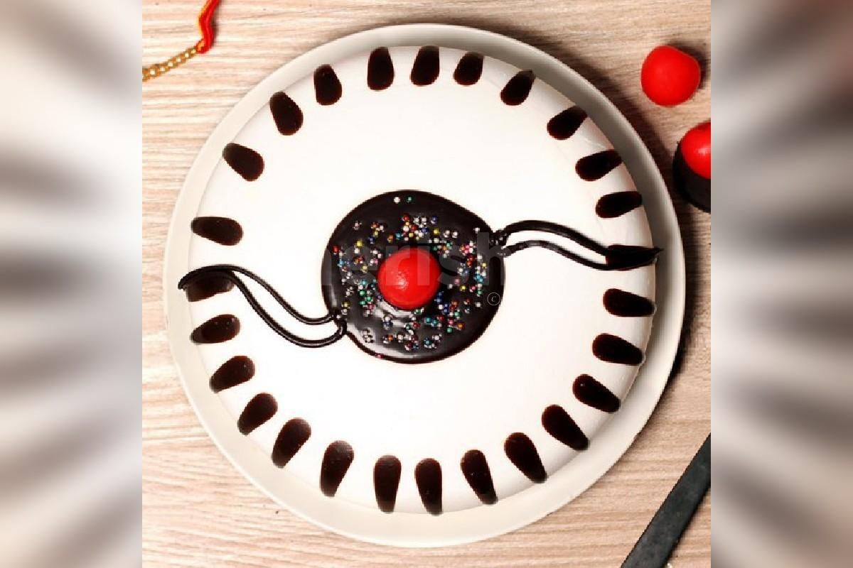 Choco vanilla cake with rakhi order online