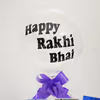 The bucket has a "Happy Rakhi" printed bubble balloon.